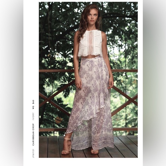 The Jetset Diaries Lavender High Low Skirt size M - Picture 4 of 5